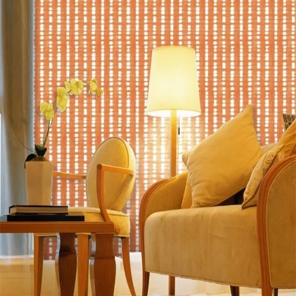 Mooka Orange Dot Stripe Wallpaper – MK1063