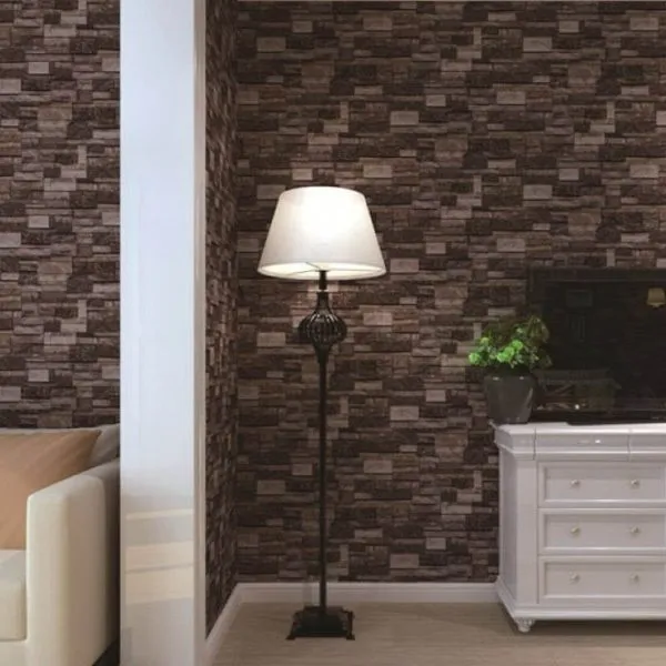 Modern Design 3D Brick Wall Vinyl Wallpaper – WJ202-1