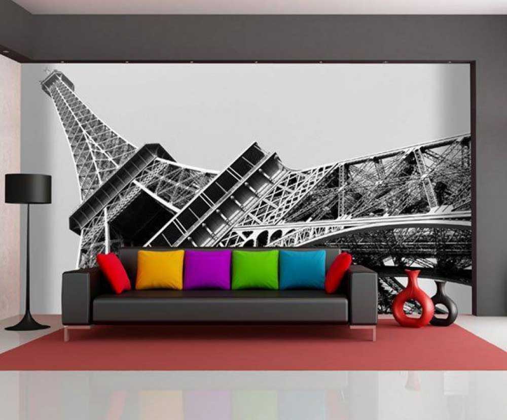 Paris Eiffel Tower Paintings Wallpaper – TMS120 Paris Eiffel Tower Paintings Wallpaper – TMS120