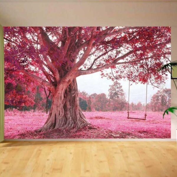 Pink Leaves 3D Wallpaper – TMS066