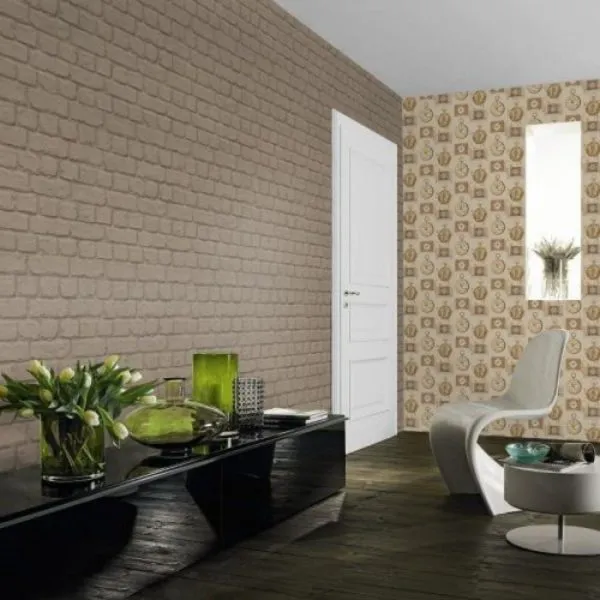 Rasch Sandstone Aqua Relief Wallpaper 226737