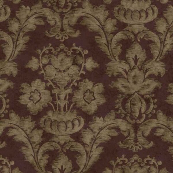 Reddish Brown HAV40857 Fusion Damask Wallpaper
