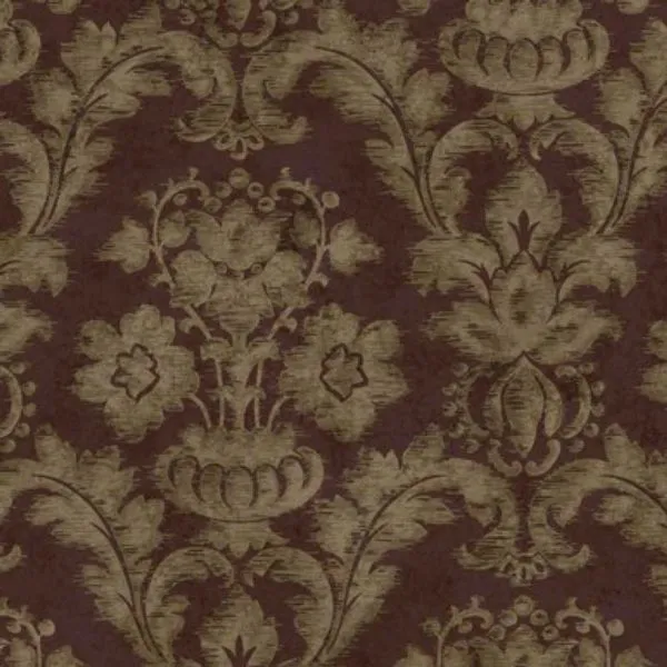 Reddish Brown HAV40857 Fusion Damask Wallpaper