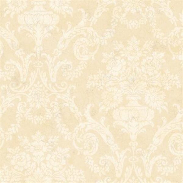 Cream Larkspur Damask Wallpaper – SIS40592