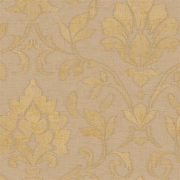 Gold Sapphire Damask Wallpaper-SIS40625