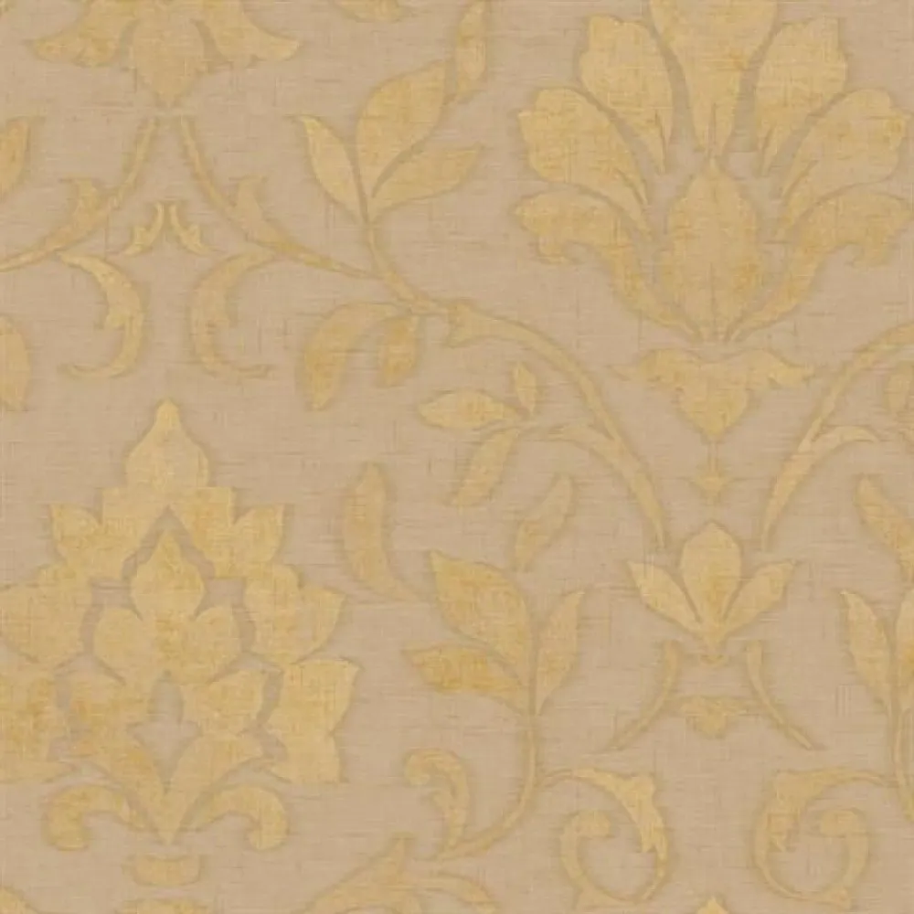 Gold Sapphire Damask Wallpaper-SIS40625 Gold Sapphire Damask Wallpaper-SIS40625